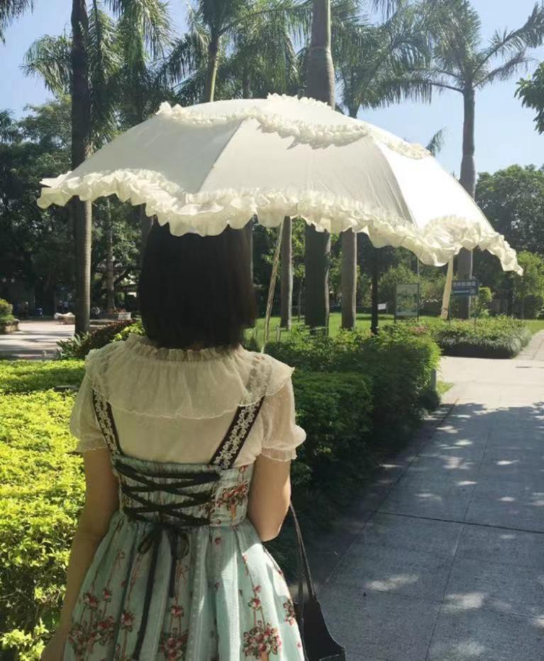 Whale Island - Kawaii Lolita Parasol Daily Lolita Two-folded Umbrella - Image 21