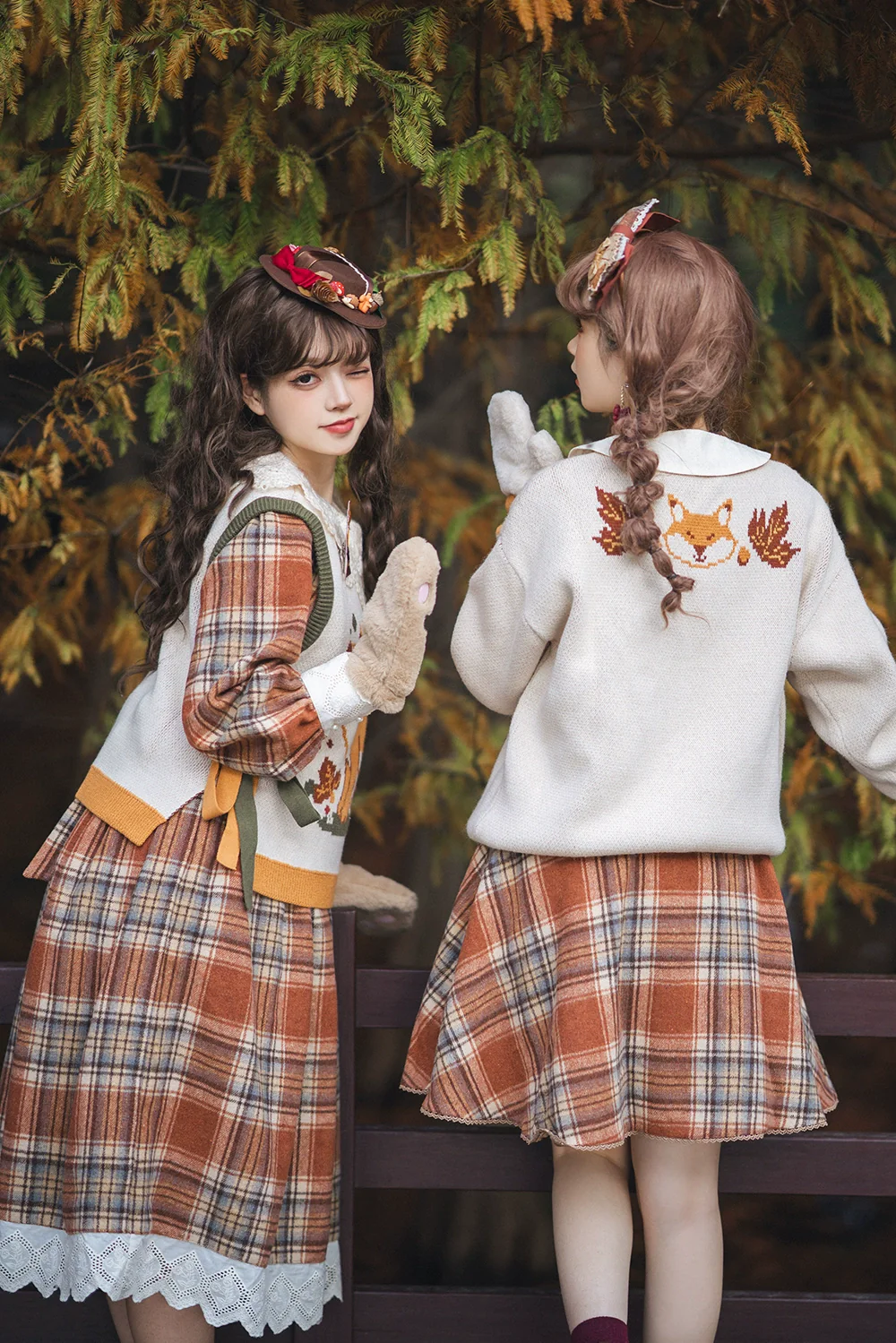Chubby Fox in the Forest - Kawaii Lolita Vest Customized Lolita Sweater - Image 10
