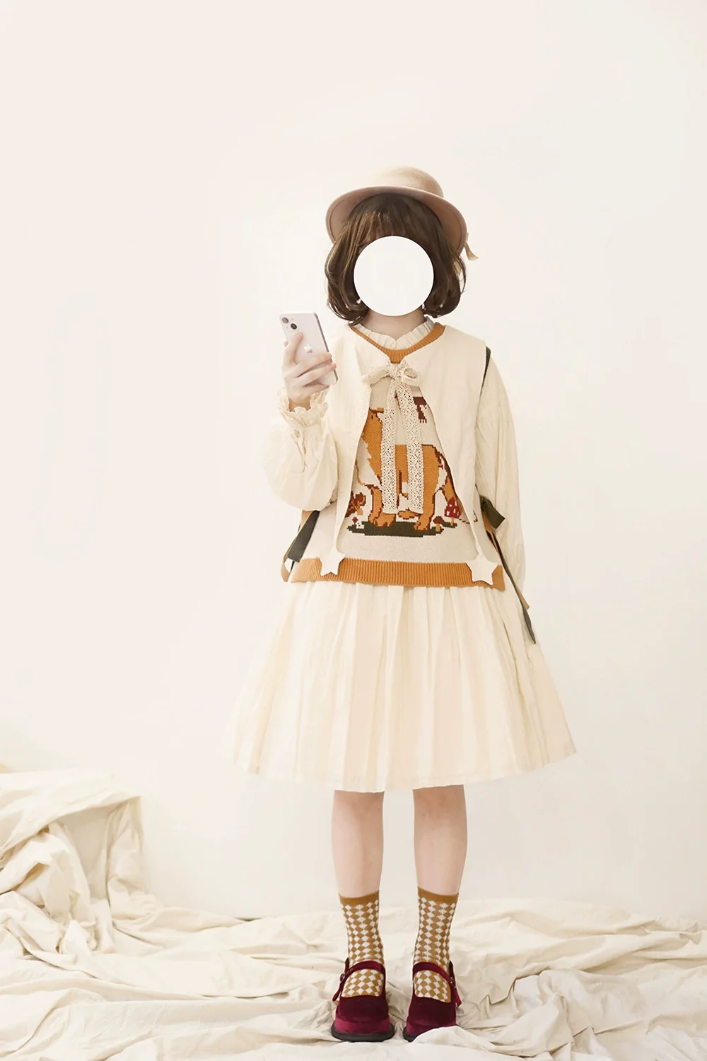 Chubby Fox in the Forest - Kawaii Lolita Vest Customized Lolita Sweater - Image 21