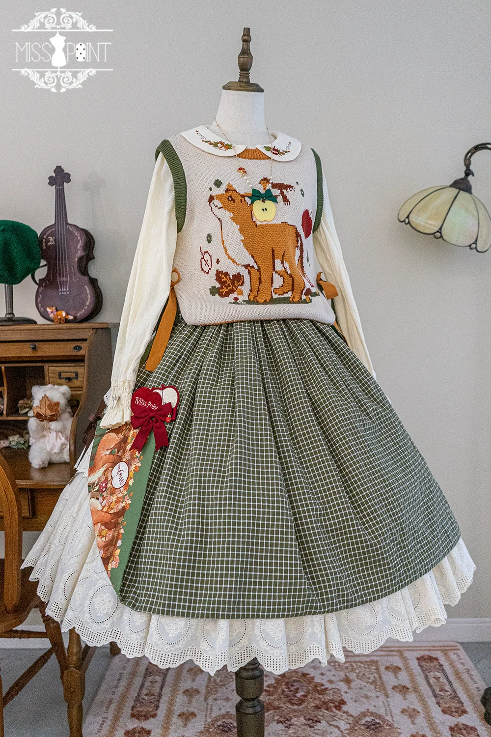 Chubby Fox in the Forest - Kawaii Lolita Vest Customized Lolita Sweater - Image 31