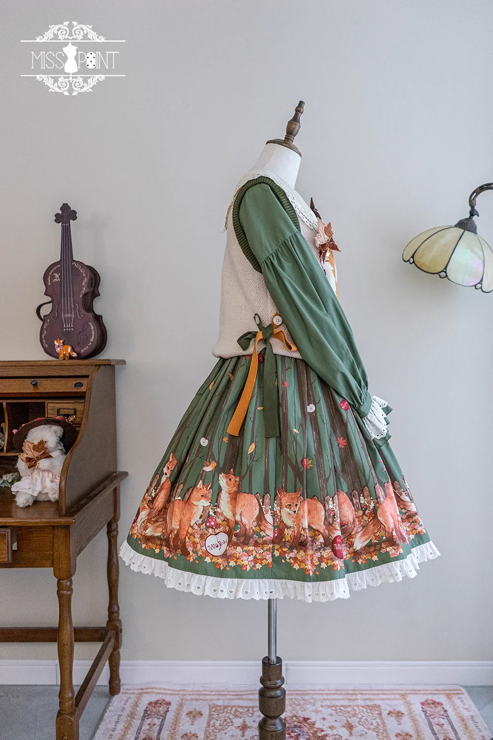 Chubby Fox in the Forest - Kawaii Lolita Vest Customized Lolita Sweater - Image 34