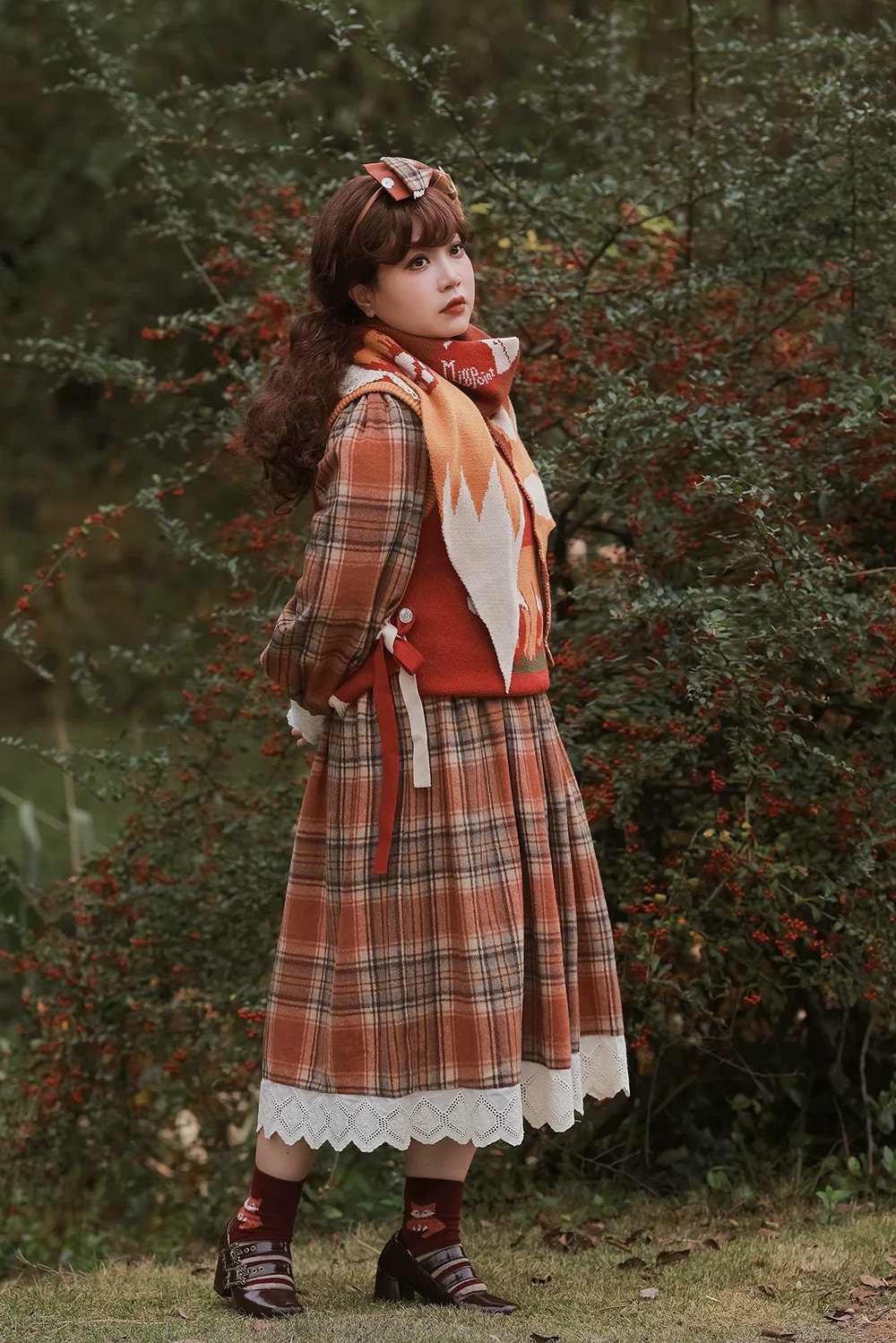Chubby Fox in the Forest - Kawaii Lolita Vest Customized Lolita Sweater - Image 42
