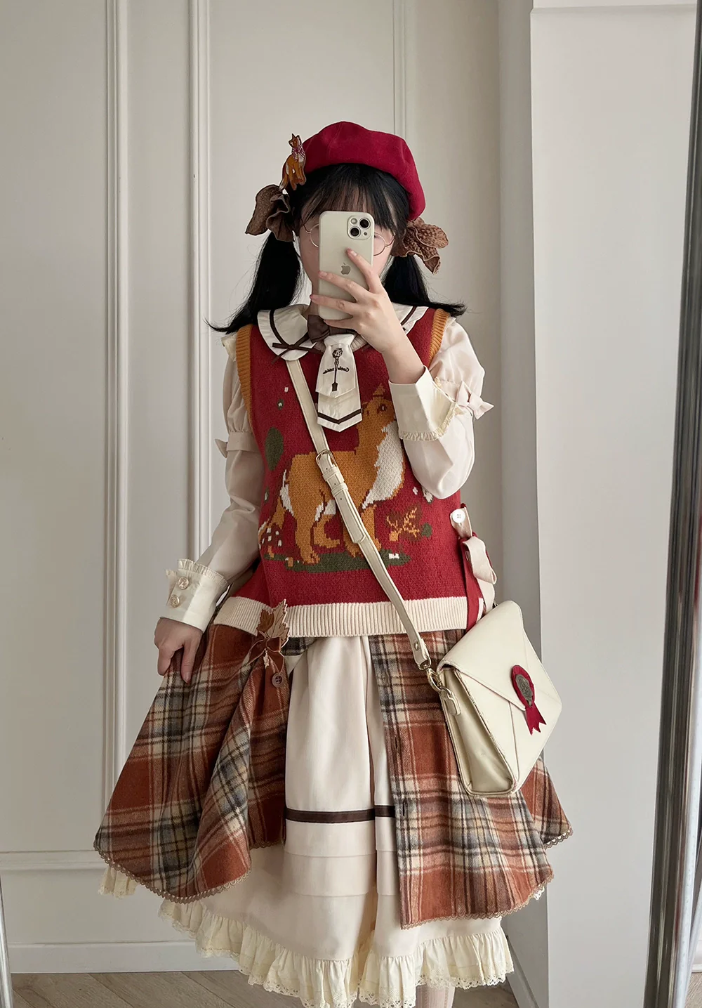 Chubby Fox in the Forest - Kawaii Lolita Vest Customized Lolita Sweater - Image 48