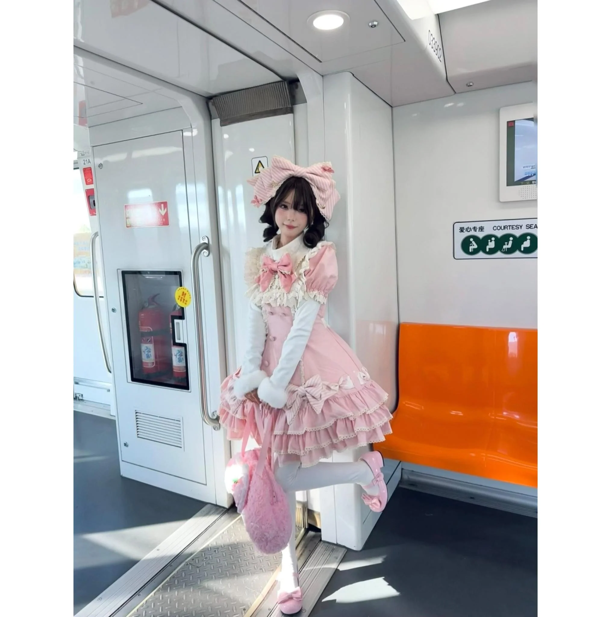 MeowMeow - Pom Pom - Kawaii Lolita Winter Innerwear, Fuzzy Cuffs - Image 10