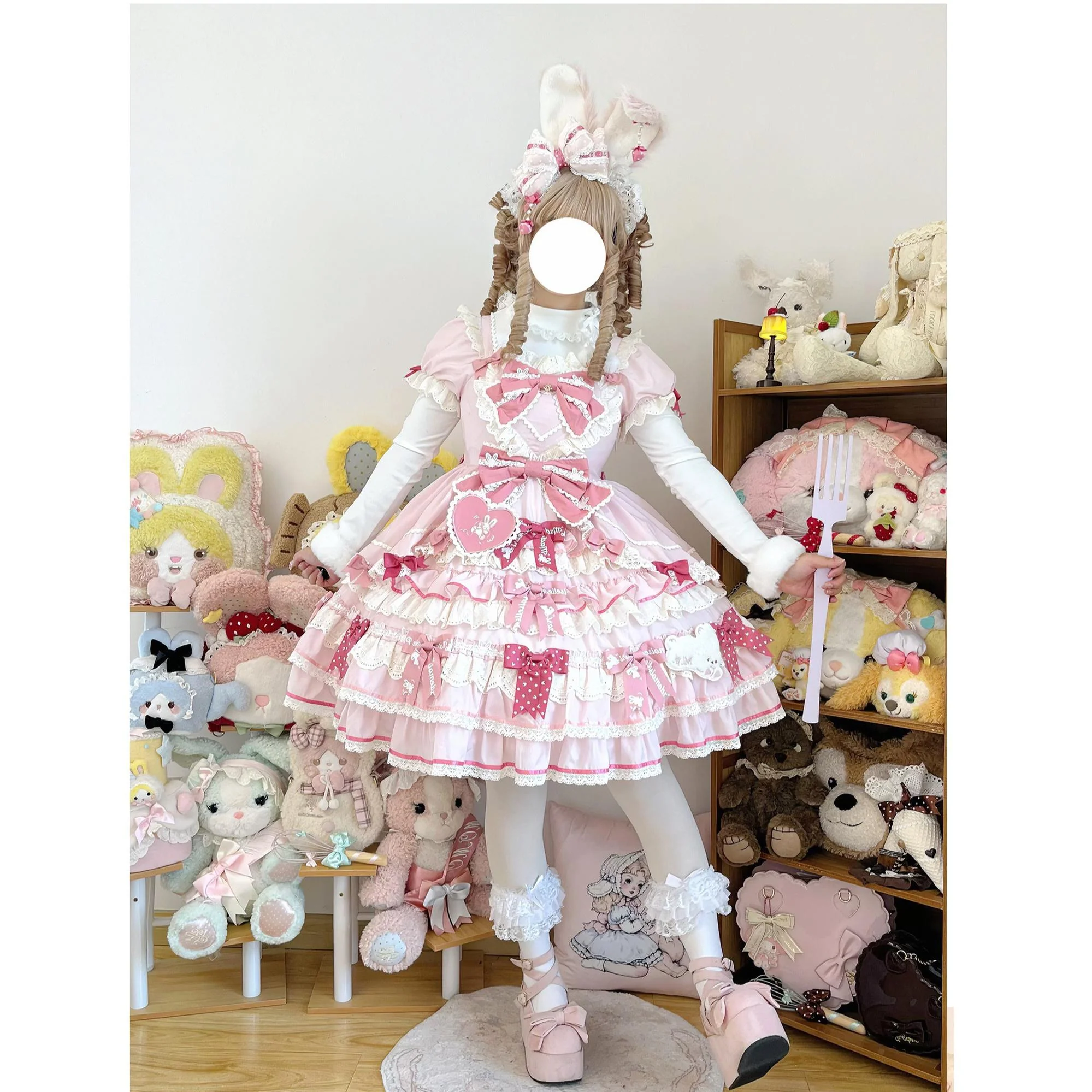 MeowMeow - Pom Pom - Kawaii Lolita Winter Innerwear, Fuzzy Cuffs - Image 11