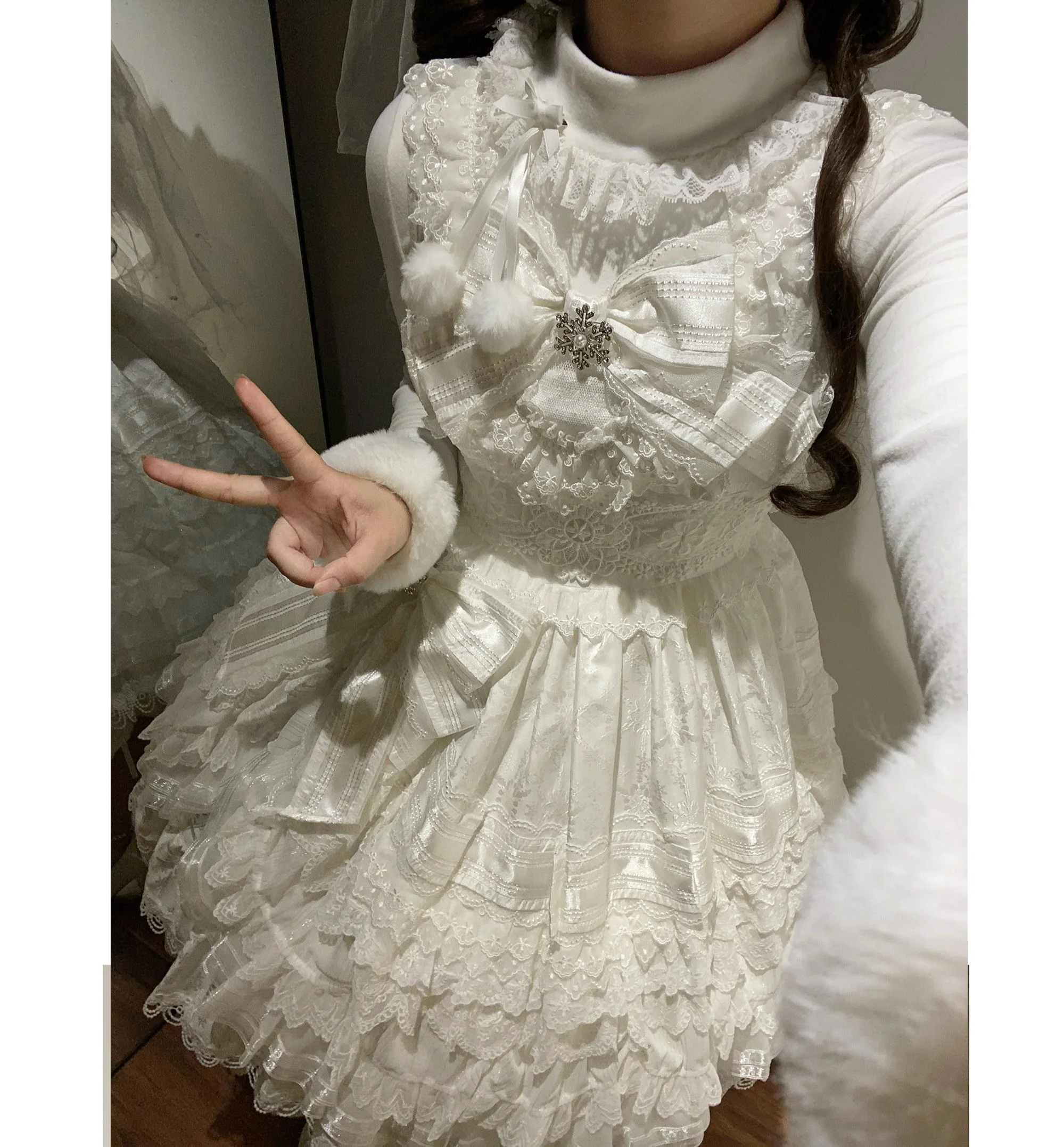 MeowMeow - Pom Pom - Kawaii Lolita Winter Innerwear, Fuzzy Cuffs - Image 12