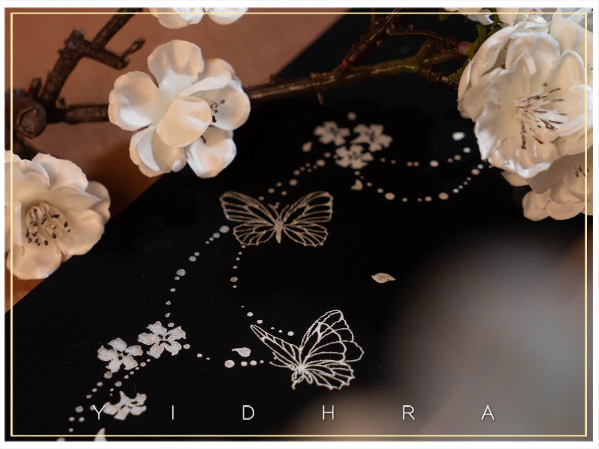 Yidhra - Butterfly Flowers - Summer 20D Velvet Lolita Tights - Image 10