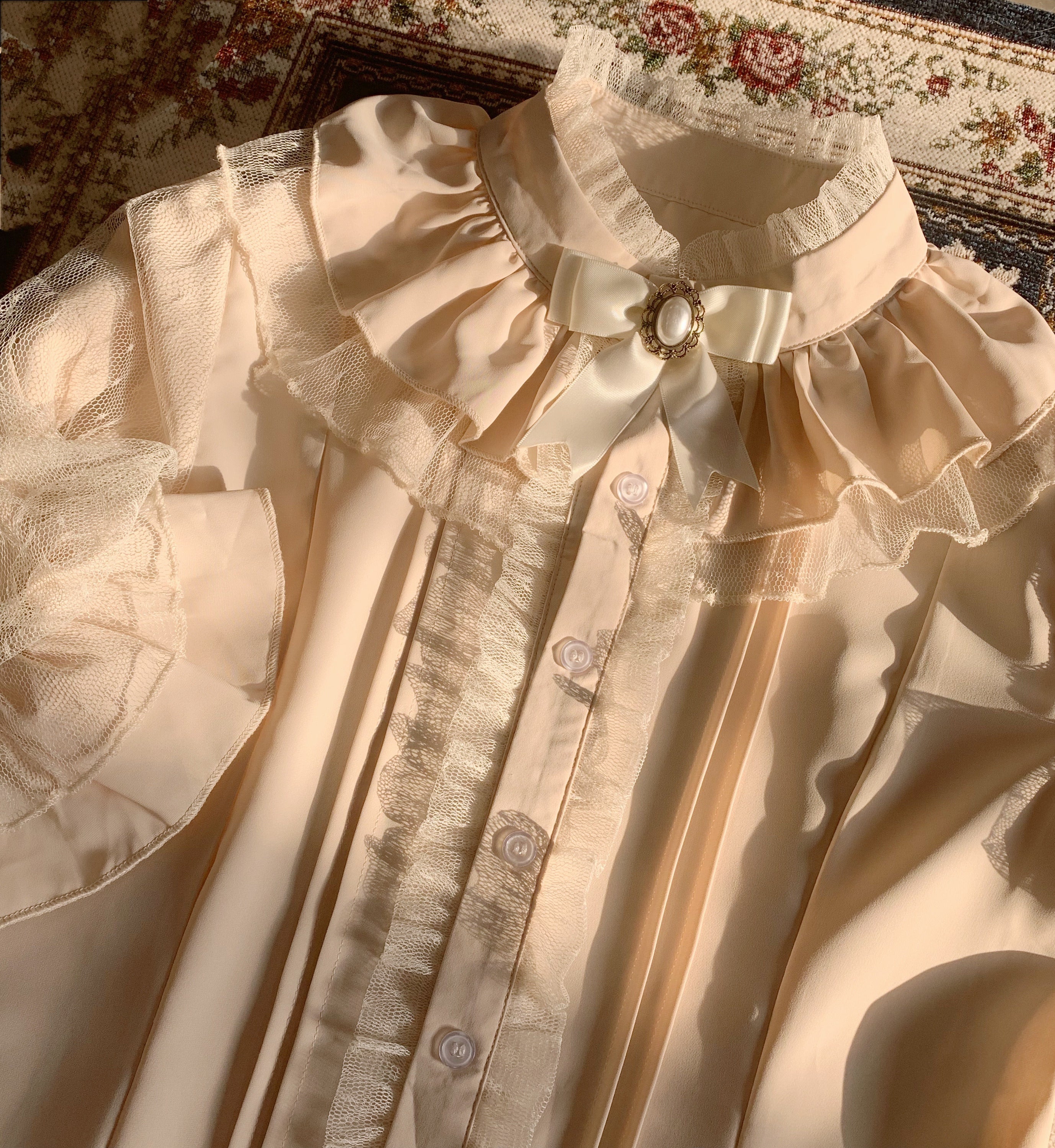 Kencrlo - Dim Moonlight - Classic Lolita Chiffon Yarn Inner Blouse - Image 8