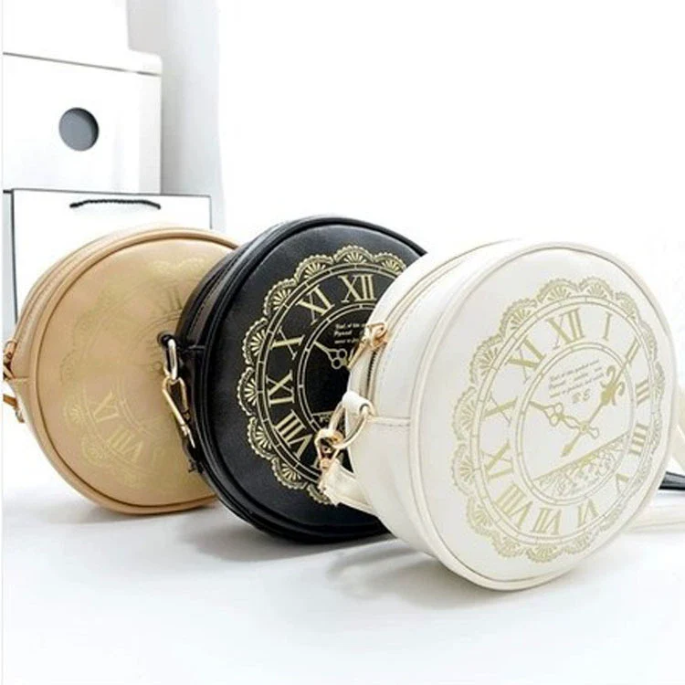 Kira - Alice Clock - Kawaii Lolita Shoulder Bag Round Lolita Crossbody Bag - Image 2