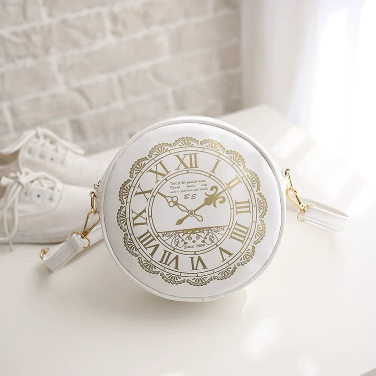 Kira - Alice Clock - Kawaii Lolita Shoulder Bag Round Lolita Crossbody Bag - Image 8