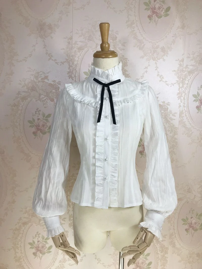 Korean Fashion Cotton Lolita Blouse - Image 2