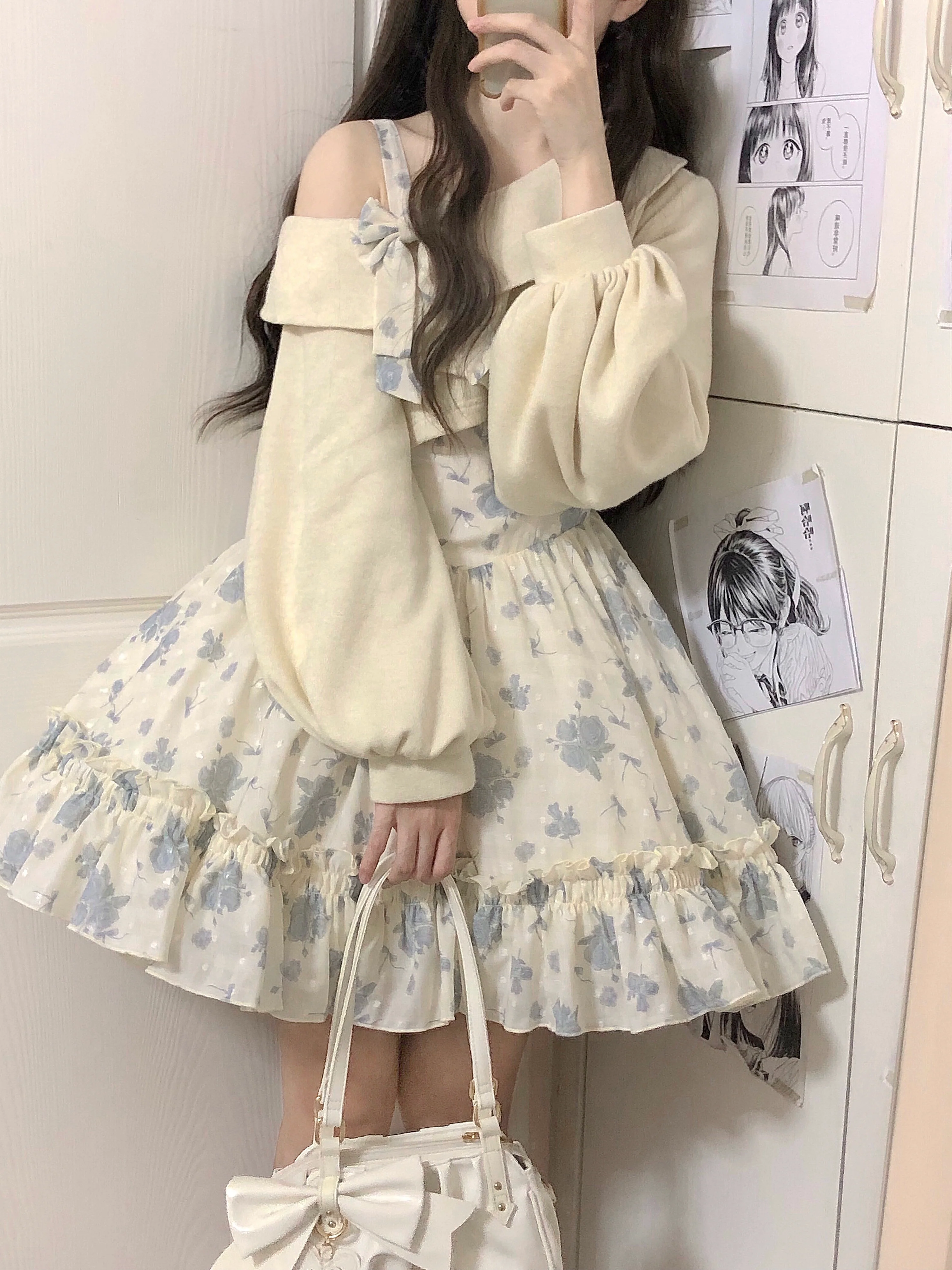 KuMa Lolita - Twilight Rose - Sweet Lolita Dress Sweater and JSK - Image 15
