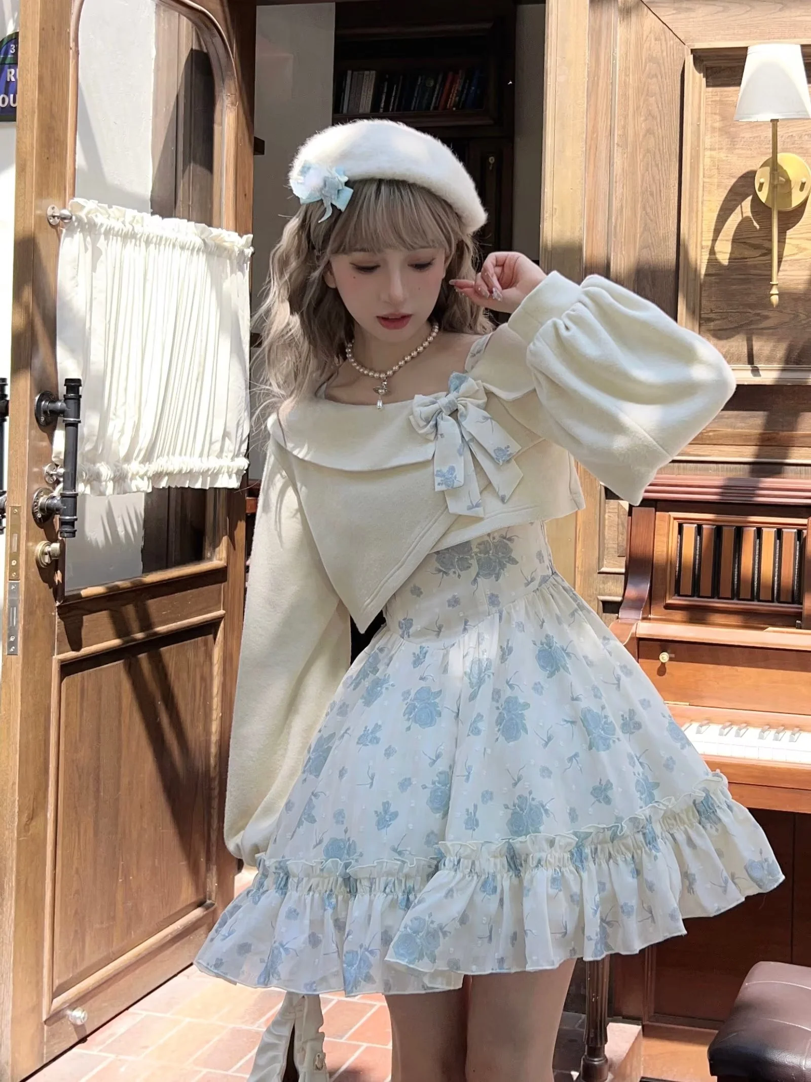 KuMa Lolita - Twilight Rose - Sweet Lolita Dress Sweater and JSK - Image 27