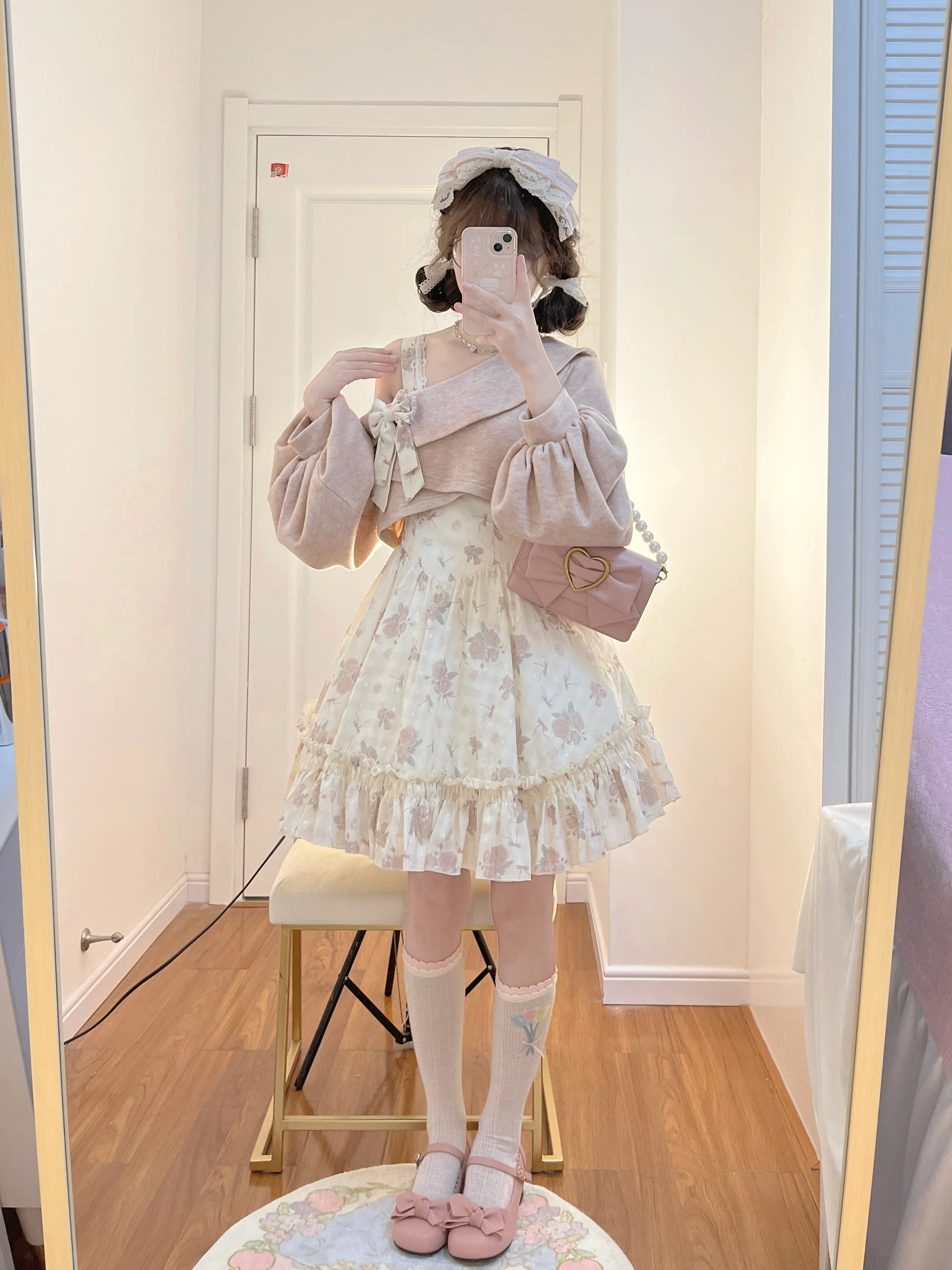 KuMa Lolita - Twilight Rose - Sweet Lolita Dress Sweater and JSK - Image 4