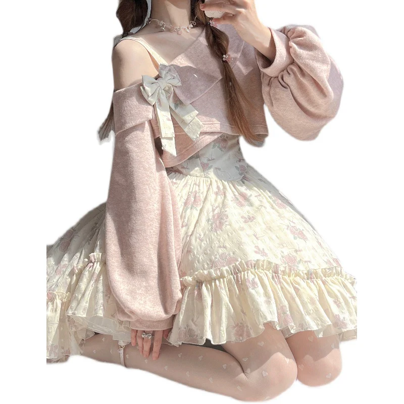 KuMa Lolita - Twilight Rose - Sweet Lolita Dress Sweater and JSK - Image 7