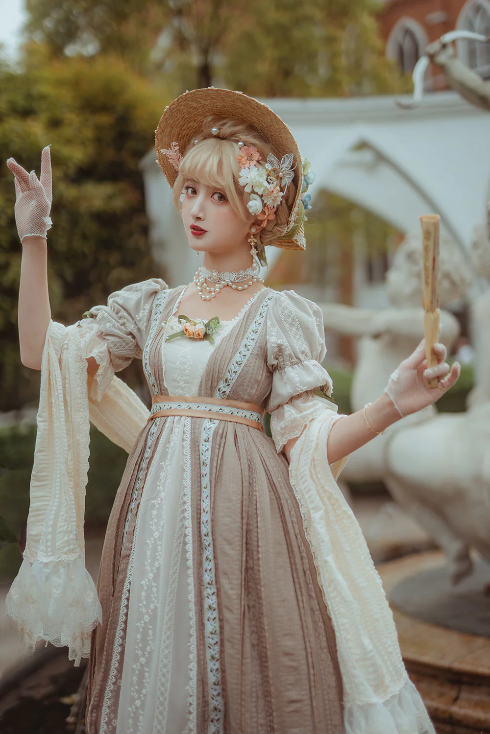 Miss point - Sally's Garden - Lace Cotton Lolita Shawl - Image 12