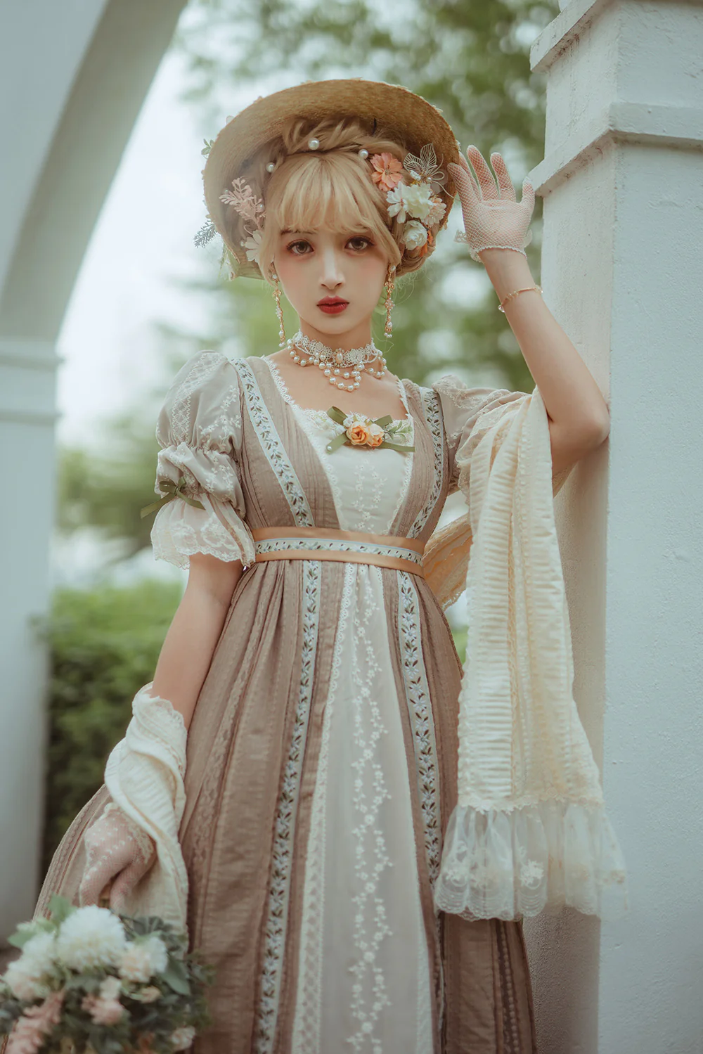 Miss point - Sally's Garden - Lace Cotton Lolita Shawl - Image 13