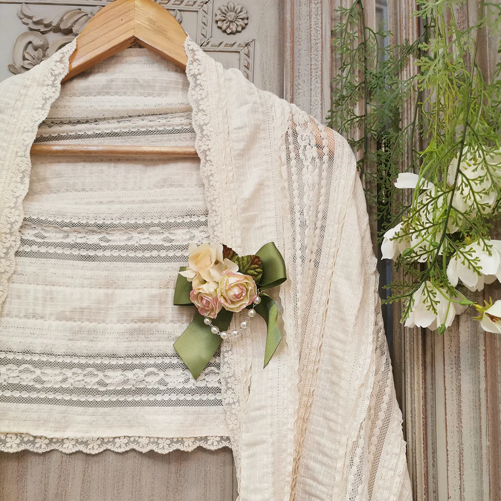 Miss point - Sally's Garden - Lace Cotton Lolita Shawl - Image 14