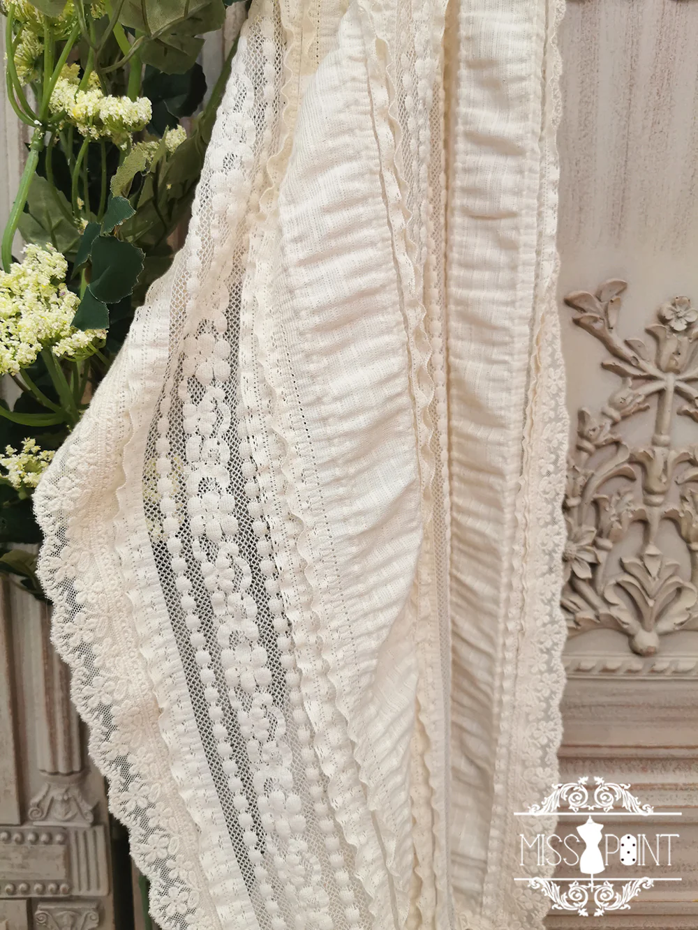 Miss point - Sally's Garden - Lace Cotton Lolita Shawl - Image 15