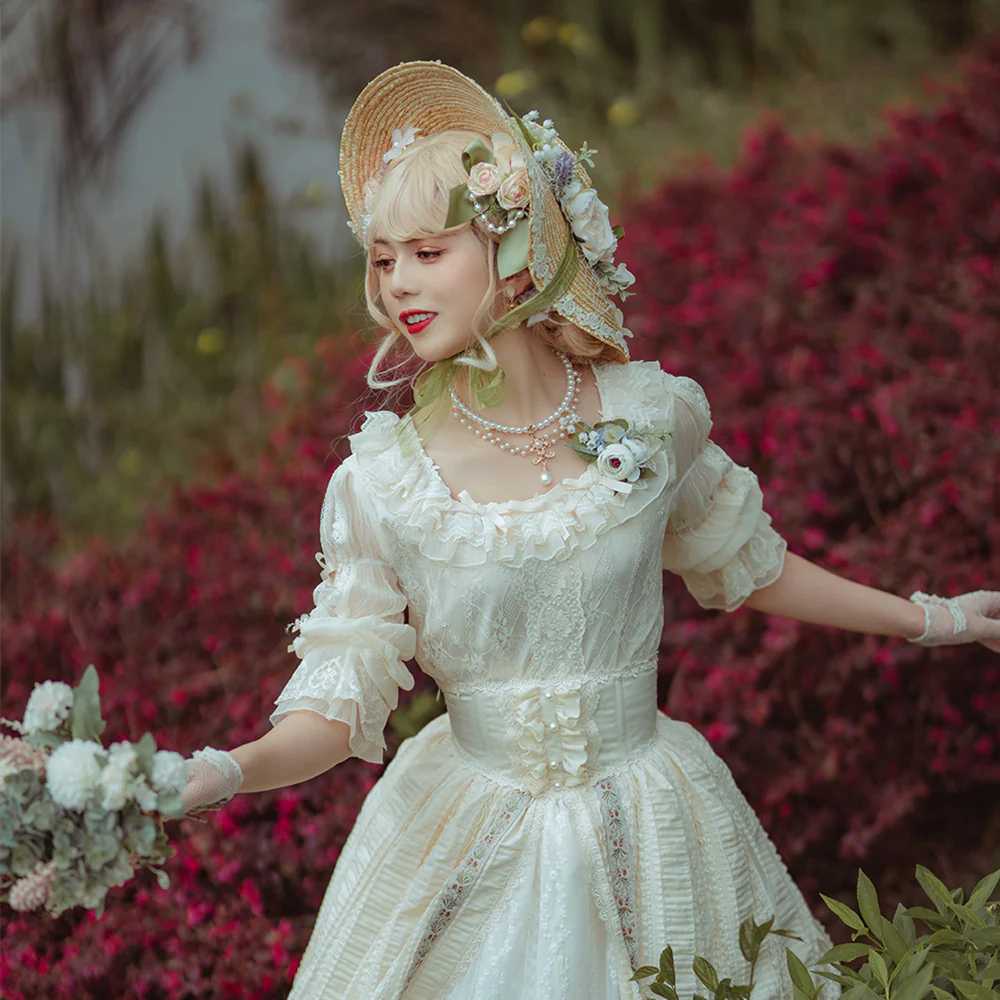 Miss point - Sally's Garden - Lace Cotton Lolita Shawl - Image 6