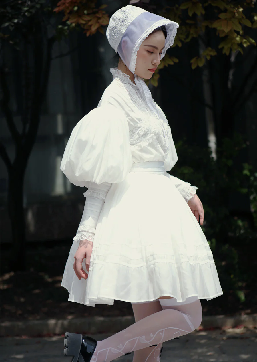 Cool Summer - Vintage Lolita Victorian Shirt - Image 2