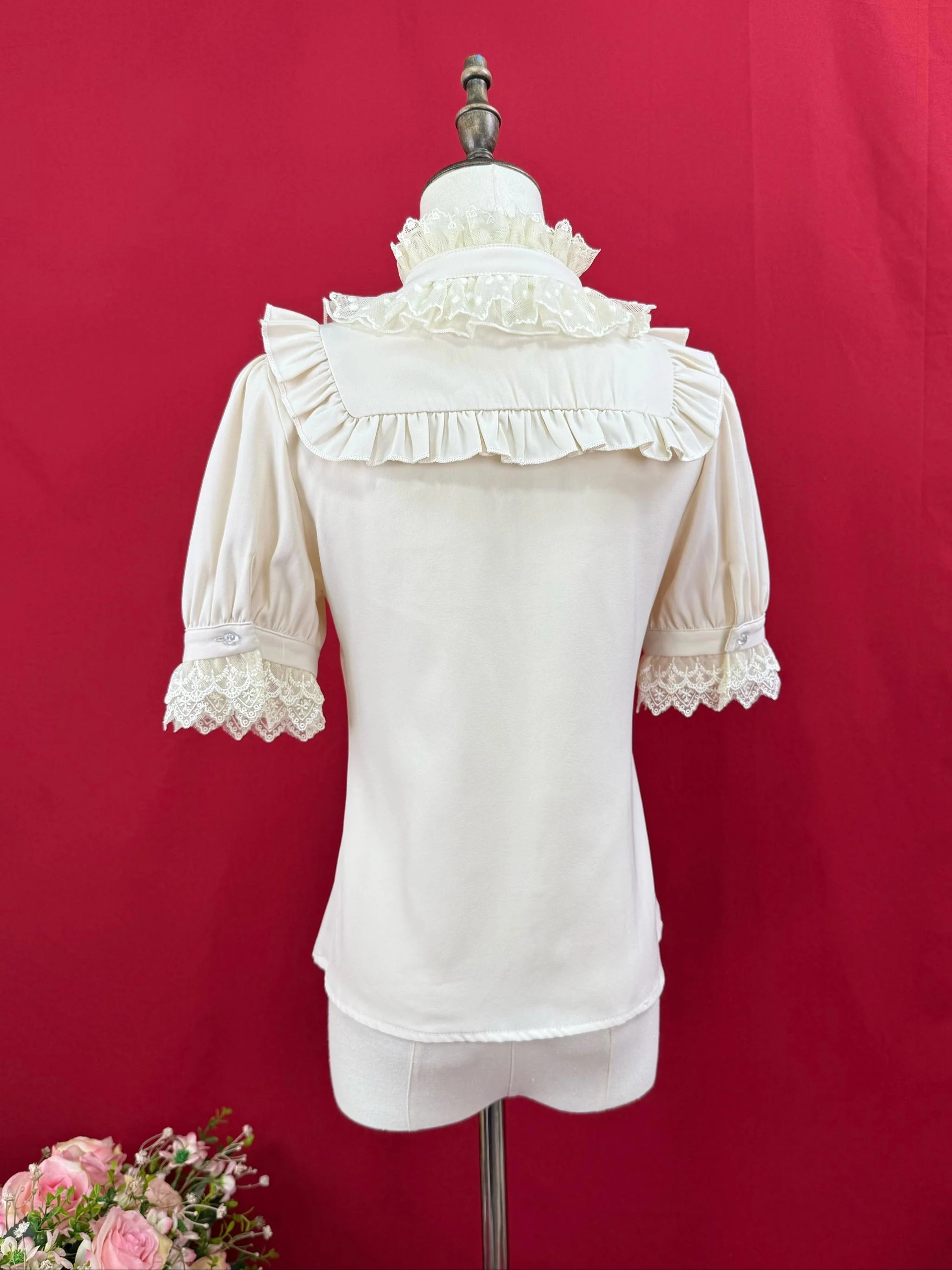Summer End - Lace Stand-Up Collar Classic Lolita Blouse - Image 7