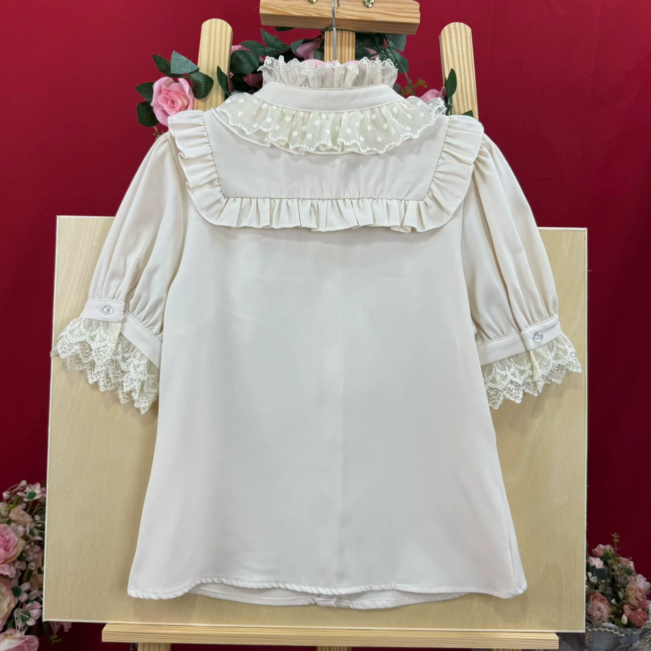 Summer End - Lace Stand-Up Collar Classic Lolita Blouse - Image 8