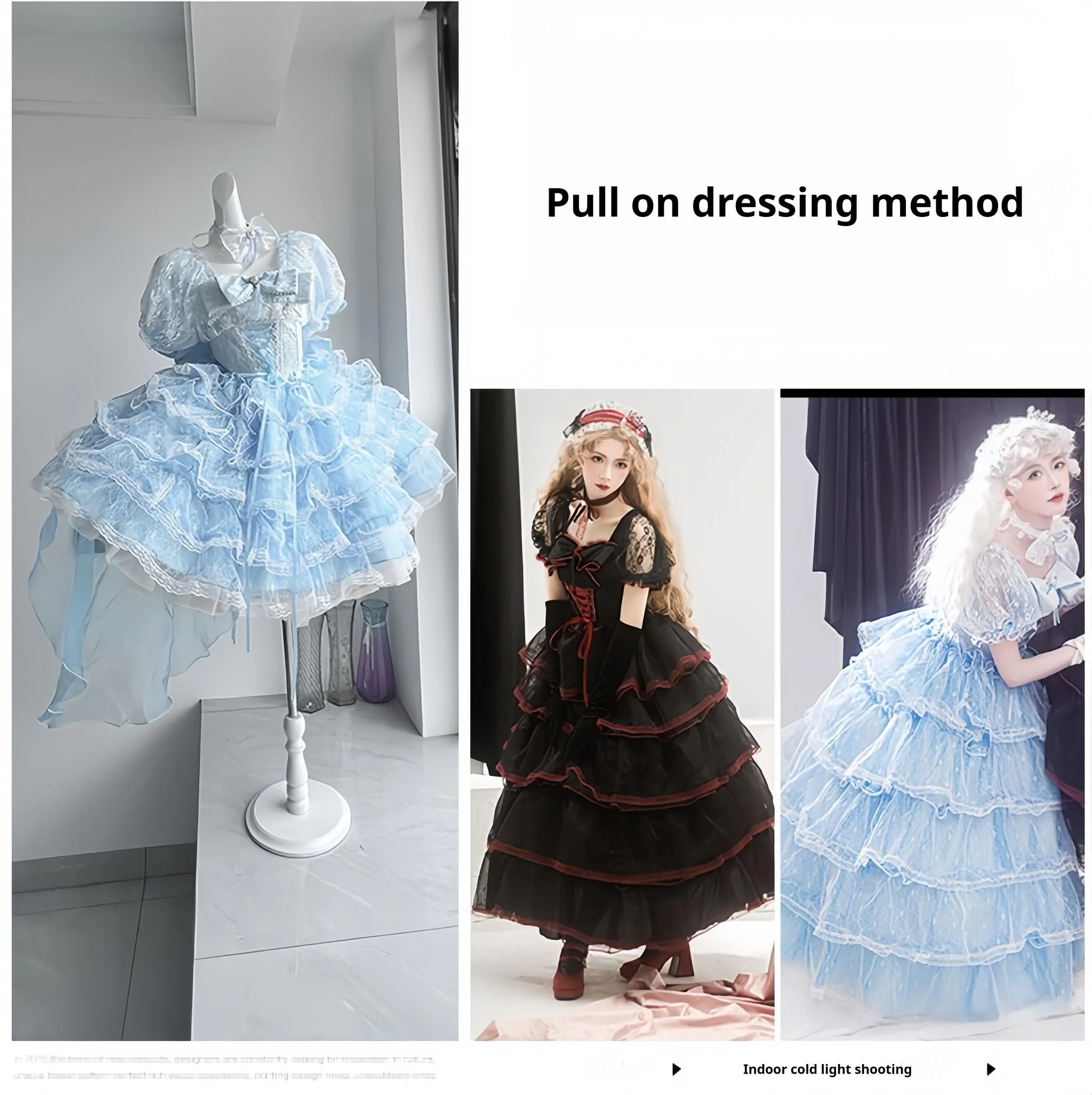Daydream Whisper - Shisan District - Wedding Lolita OP Suit with Angel Demon Wings - Image 19