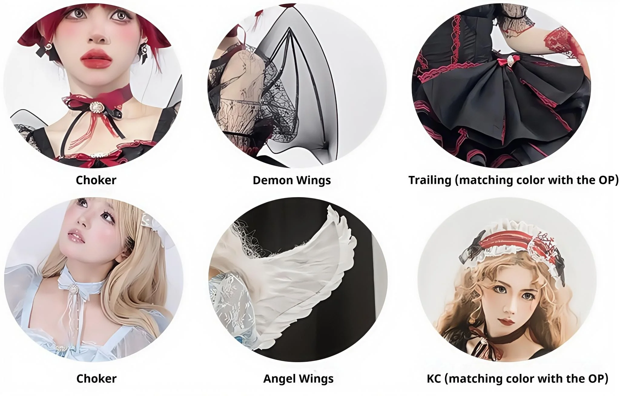 Daydream Whisper - Shisan District - Wedding Lolita OP Suit with Angel Demon Wings - Image 22