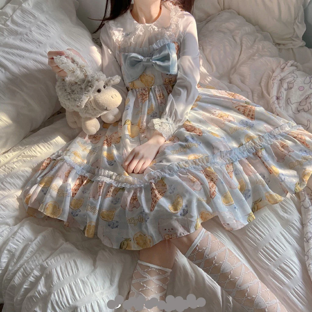 Lemon Puppy Lolita JSK Dress - Image 4