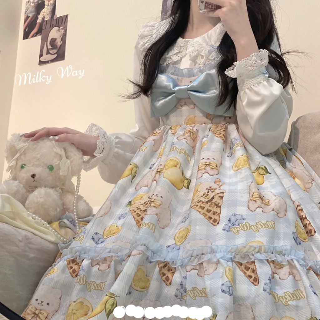 Lemon Puppy Lolita JSK Dress - Image 7