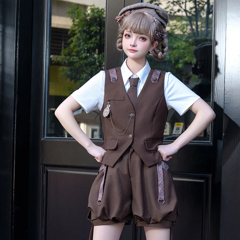 Ouji Lolita Brown Short Set - Image 10