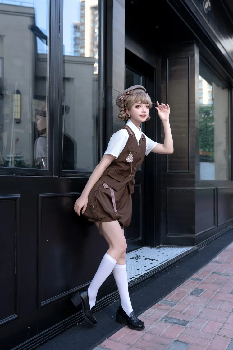 Ouji Lolita Brown Short Set - Image 3