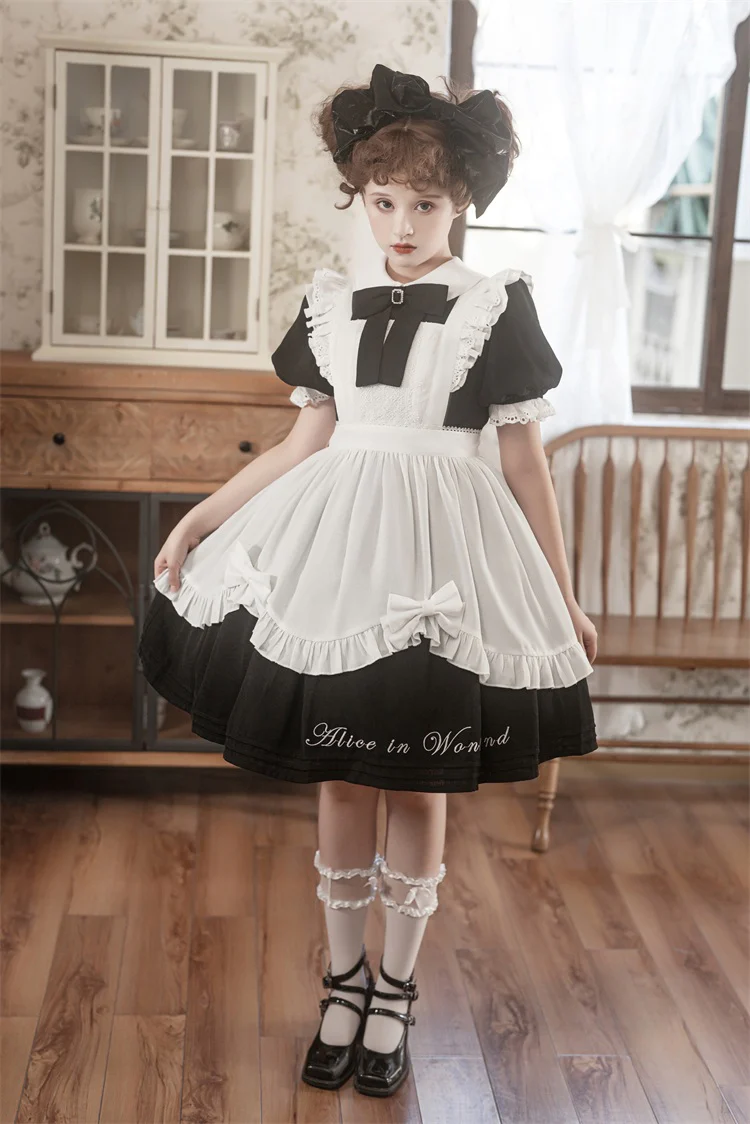 Sweet Alice - Short Sleeves Maid Lolita OP - Image 11