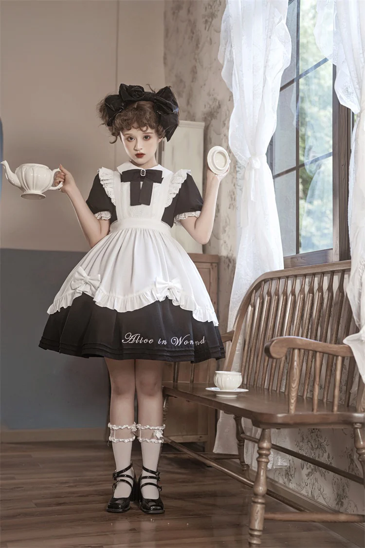 Sweet Alice - Short Sleeves Maid Lolita OP - Image 12