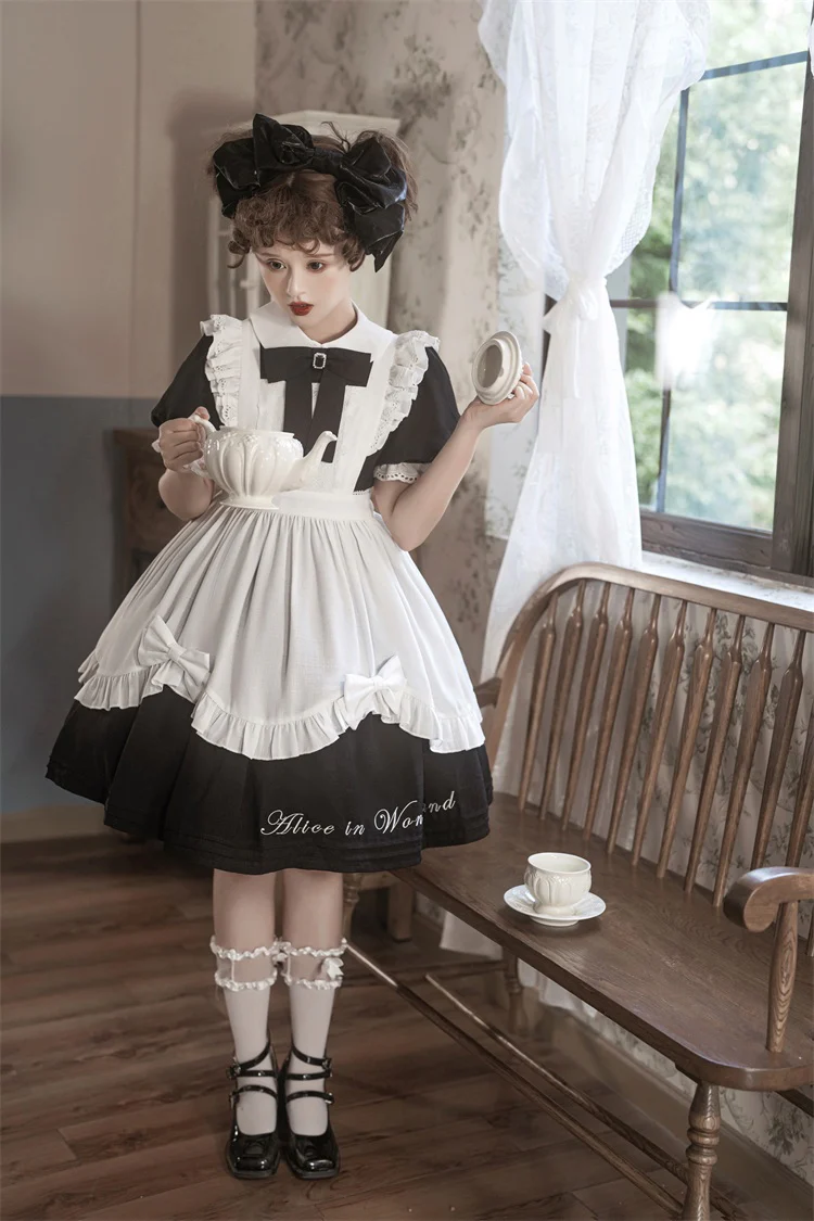 Sweet Alice - Short Sleeves Maid Lolita OP - Image 13