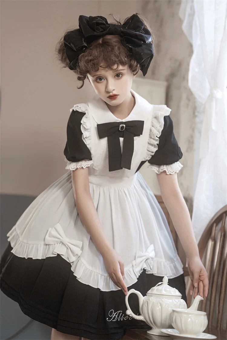 Sweet Alice - Short Sleeves Maid Lolita OP - Image 17