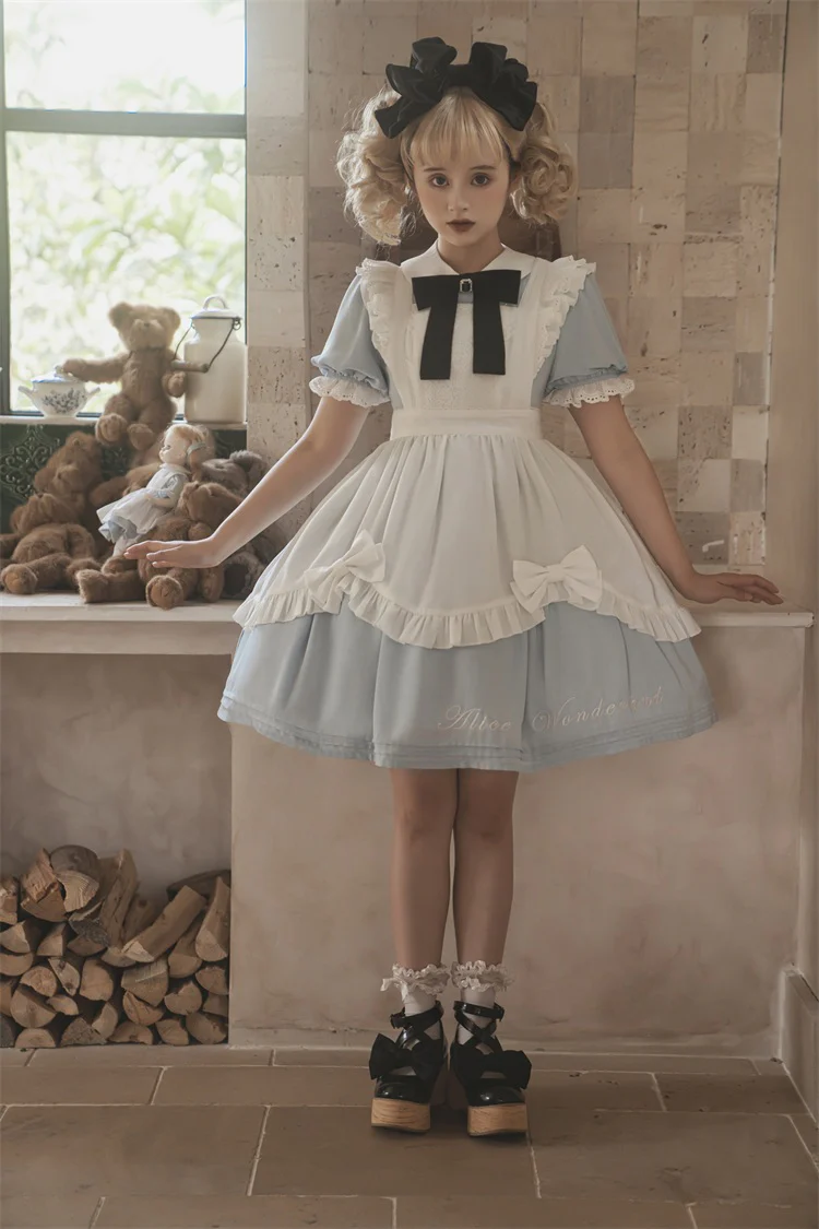 Sweet Alice - Short Sleeves Maid Lolita OP - Image 26