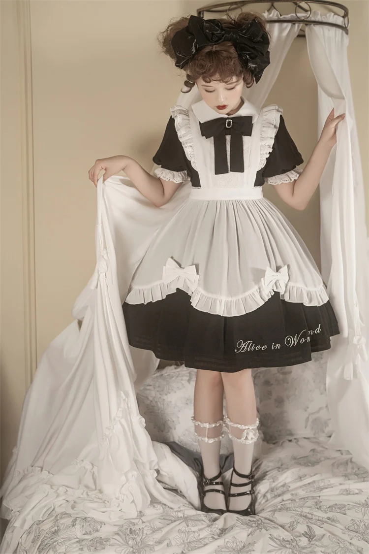 Sweet Alice - Short Sleeves Maid Lolita OP - Image 9