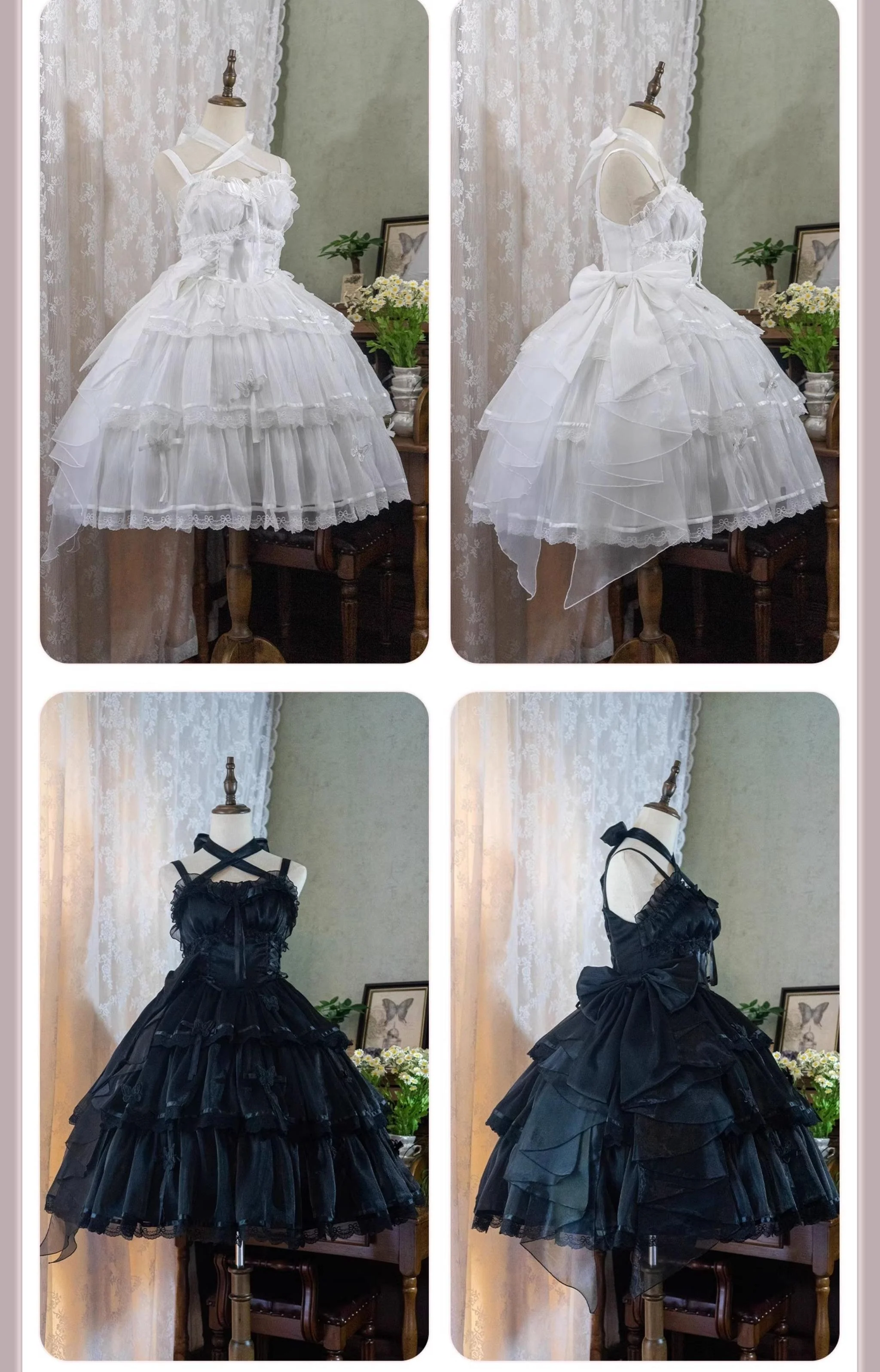 MEEKWIND - Miss Flora - Light Bridal Lolita Dress Gauze OP and JSK - Image 10
