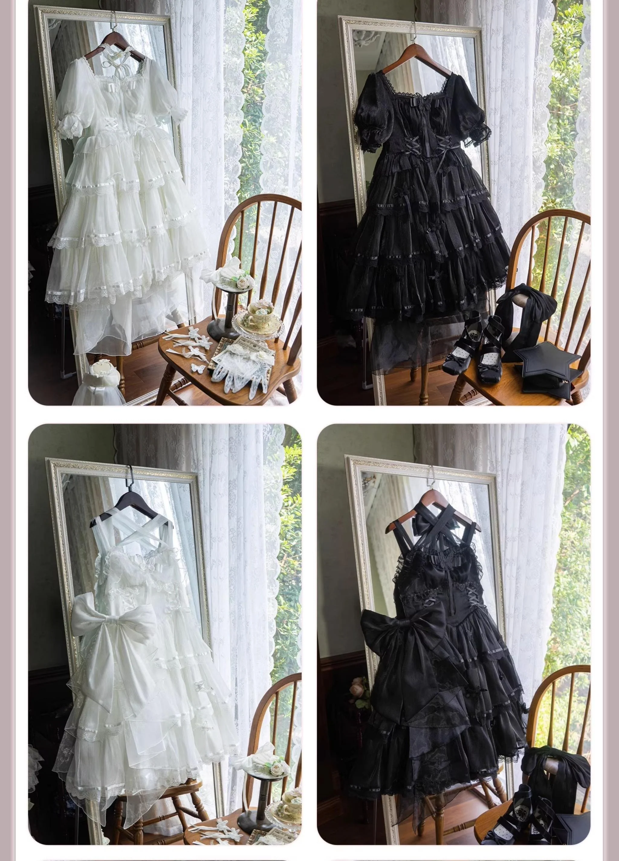 MEEKWIND - Miss Flora - Light Bridal Lolita Dress Gauze OP and JSK - Image 13