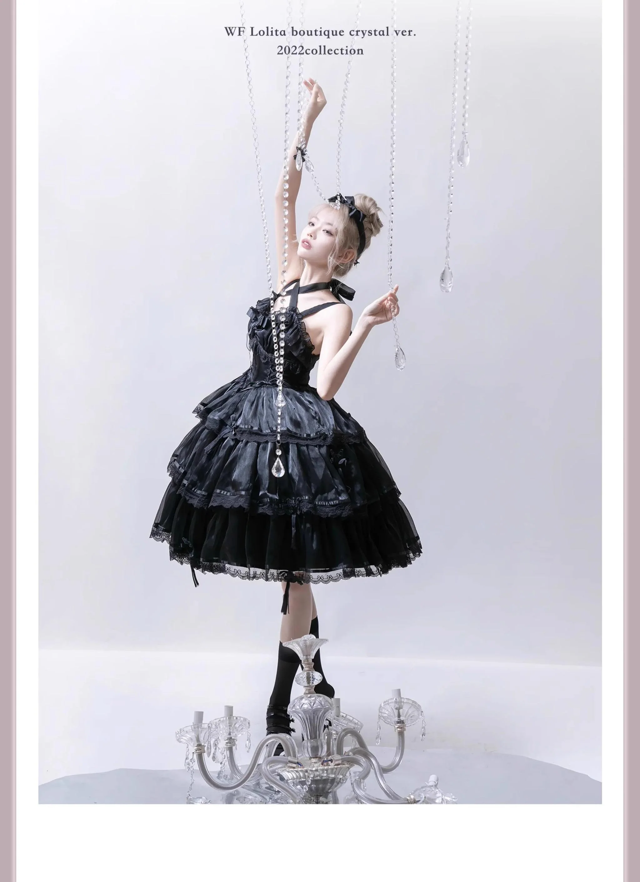 MEEKWIND - Miss Flora - Light Bridal Lolita Dress Gauze OP and JSK - Image 3
