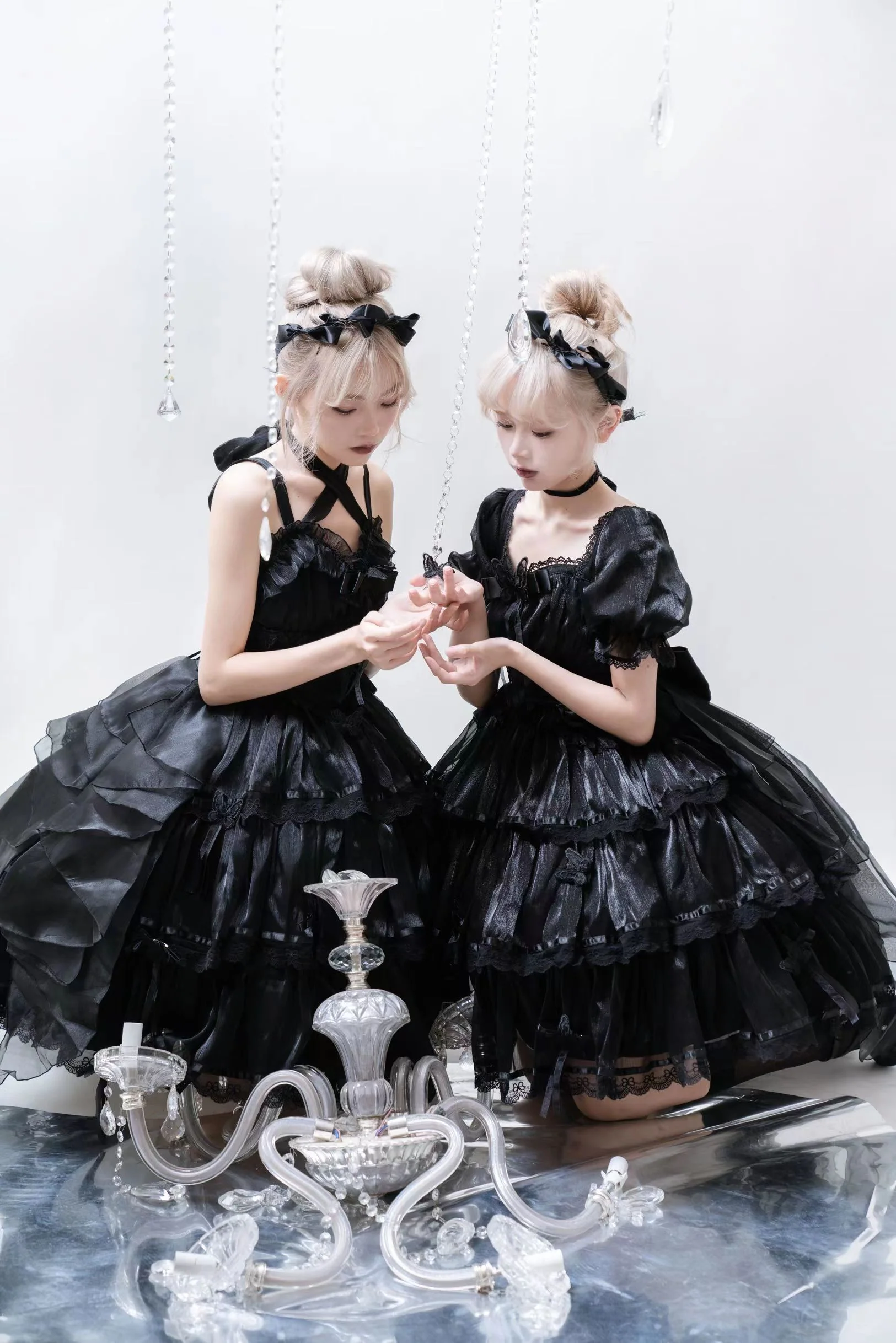 MEEKWIND - Miss Flora - Light Bridal Lolita Dress Gauze OP and JSK - Image 4