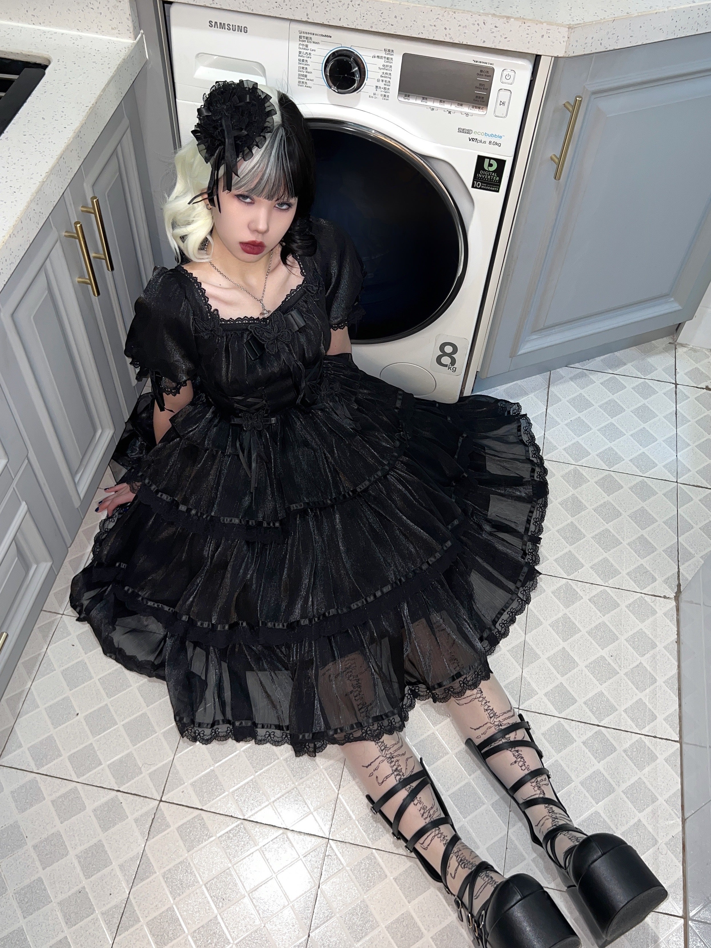 MEEKWIND - Miss Flora - Light Bridal Lolita Dress Gauze OP and JSK - Image 8