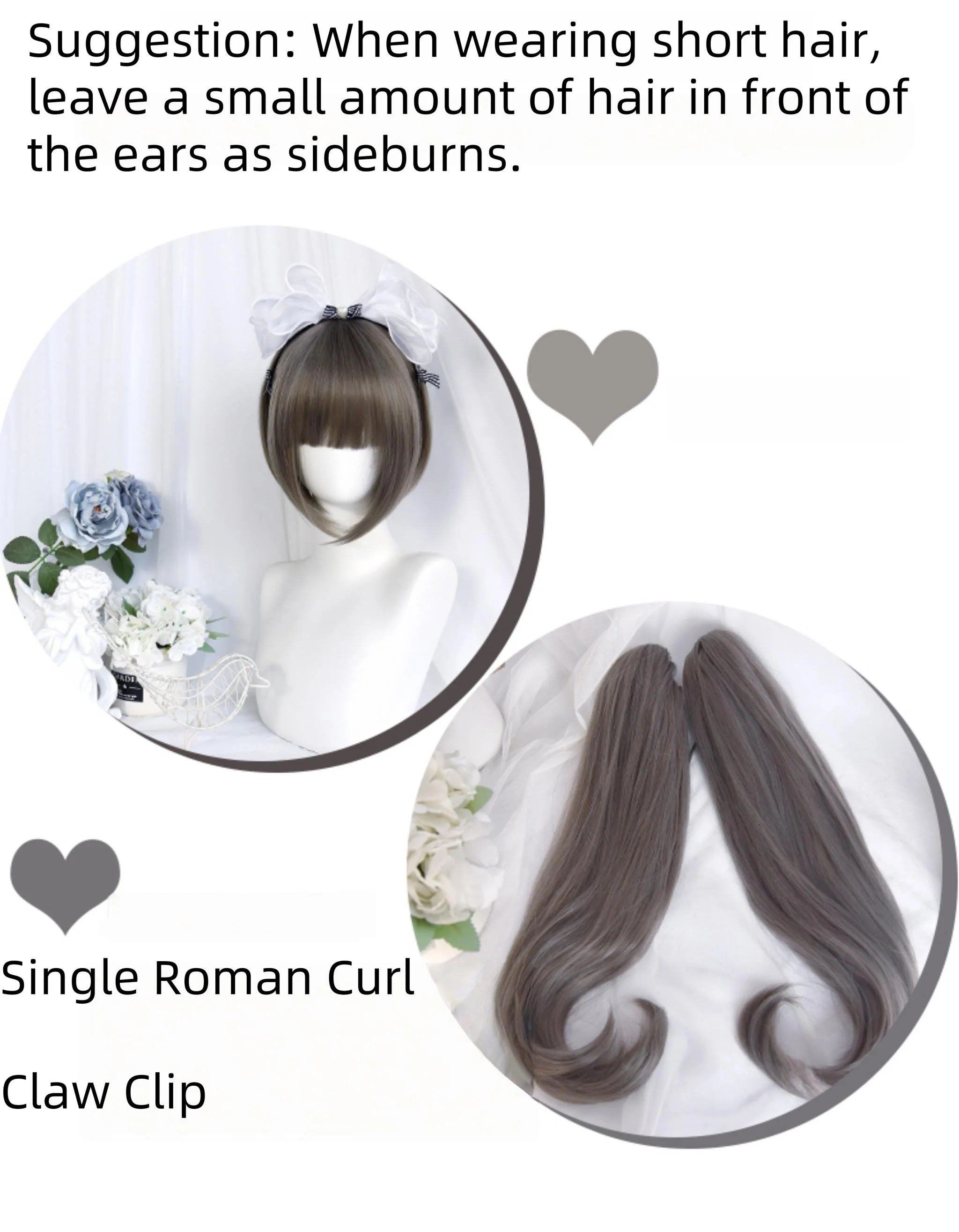 Sinwavy - Light Gothic Lolita Wig, Green-Toned Ash Grey - Image 8