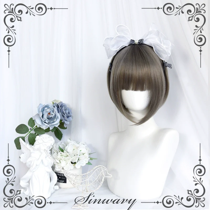 Sinwavy - Light Gothic Lolita Wig, Green-Toned Ash Grey - Image 9