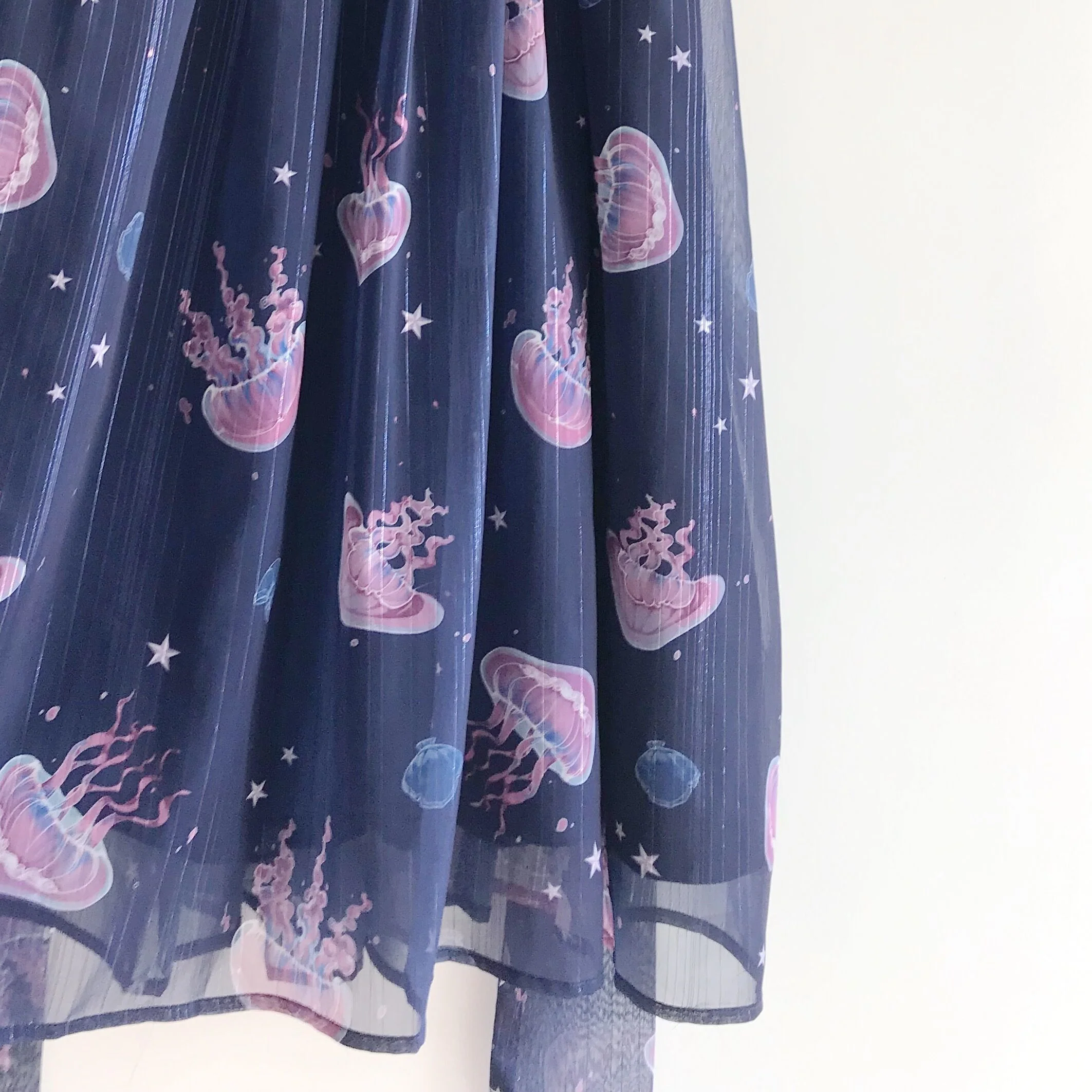 Jellyfish Meteor - Chiffon Fairy Jellyfish Printed Lolita JSK - Image 23