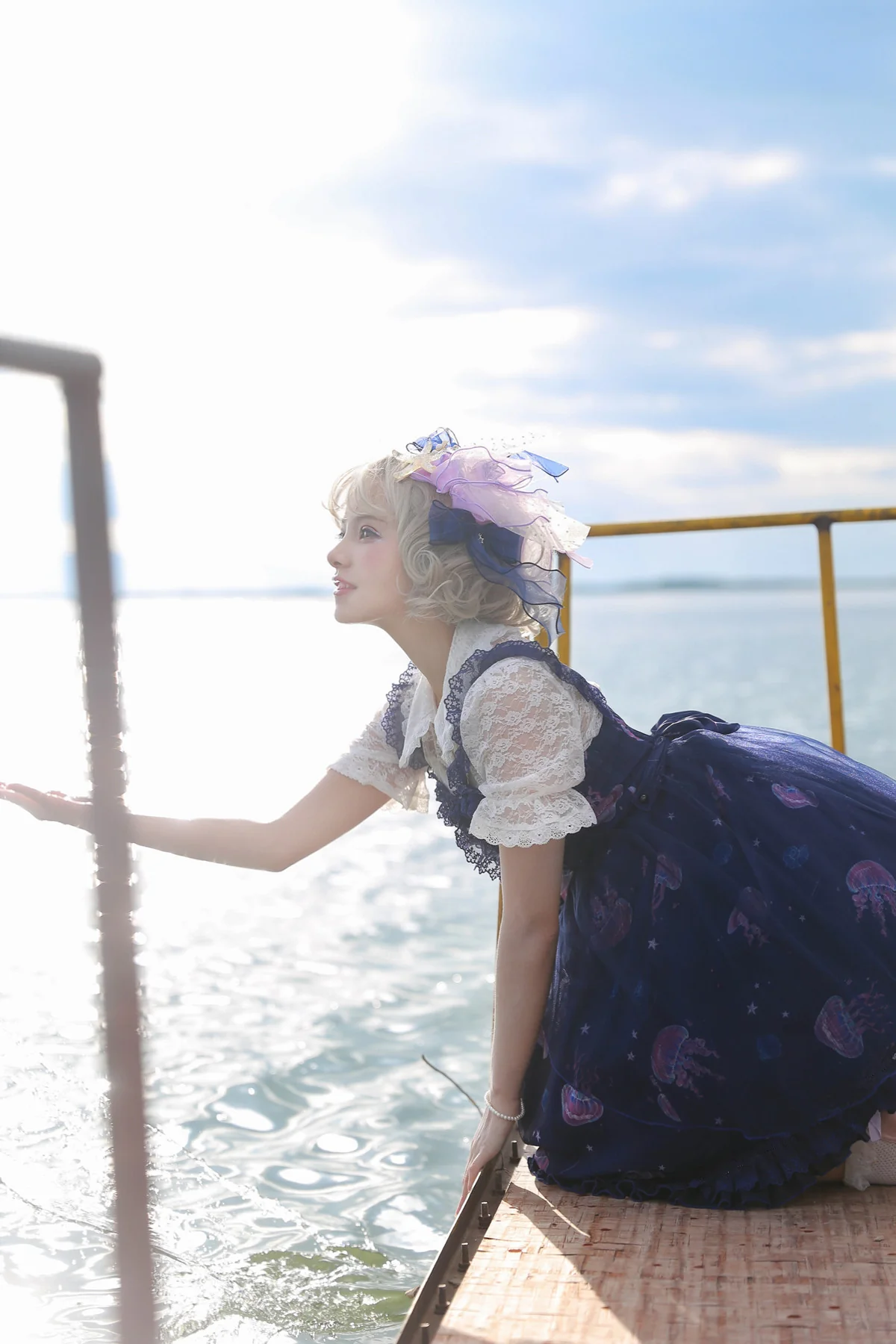Jellyfish Meteor - Chiffon Fairy Jellyfish Printed Lolita JSK - Image 6