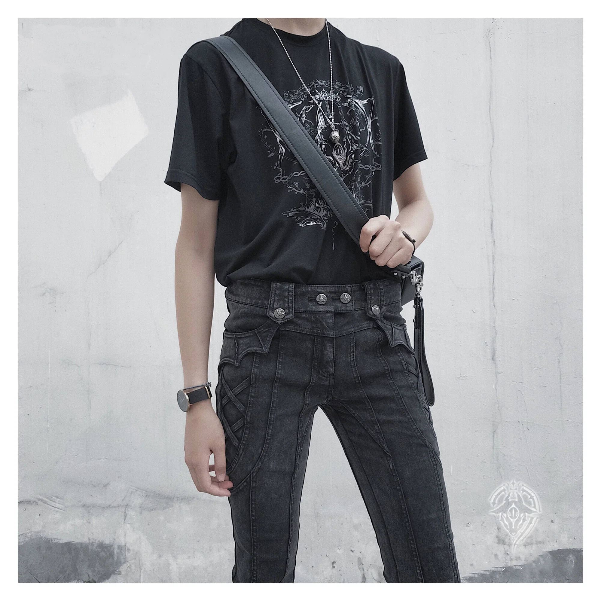 Arca et Ovis - Little Devil - Gothic Lolita Pants High Resilience Ouji Jeans - Image 6
