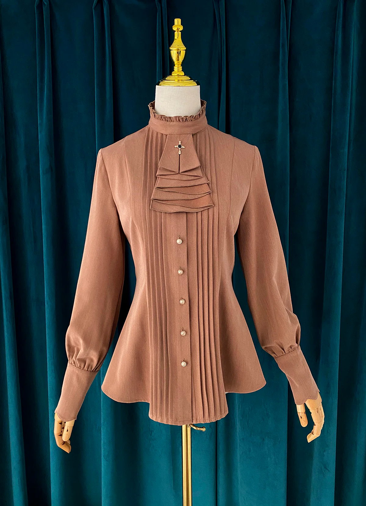 Elegant Lolita Mutton Sleeve Stand Collar Blouse - Image 22